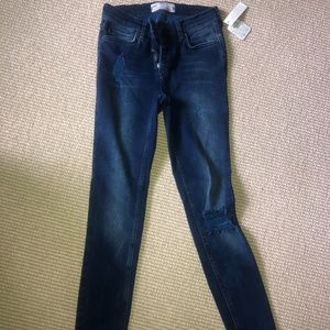 NEW Free People Dark Washed Denim Skinny Jeans